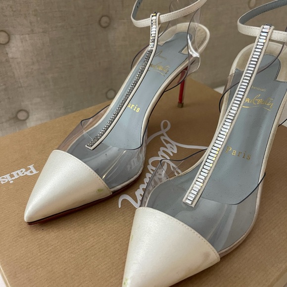Christian Louboutin heels Nosy Strass 85 Off White - Picture 10 of 13